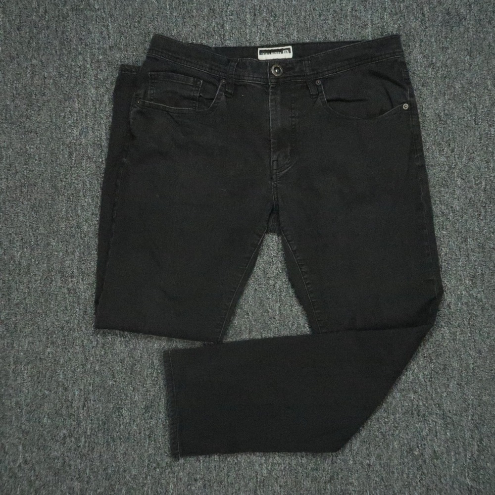 Travis Mathew Jeans Mens 32x28 Black 5 Pocket Straight Denim‎ Legacy